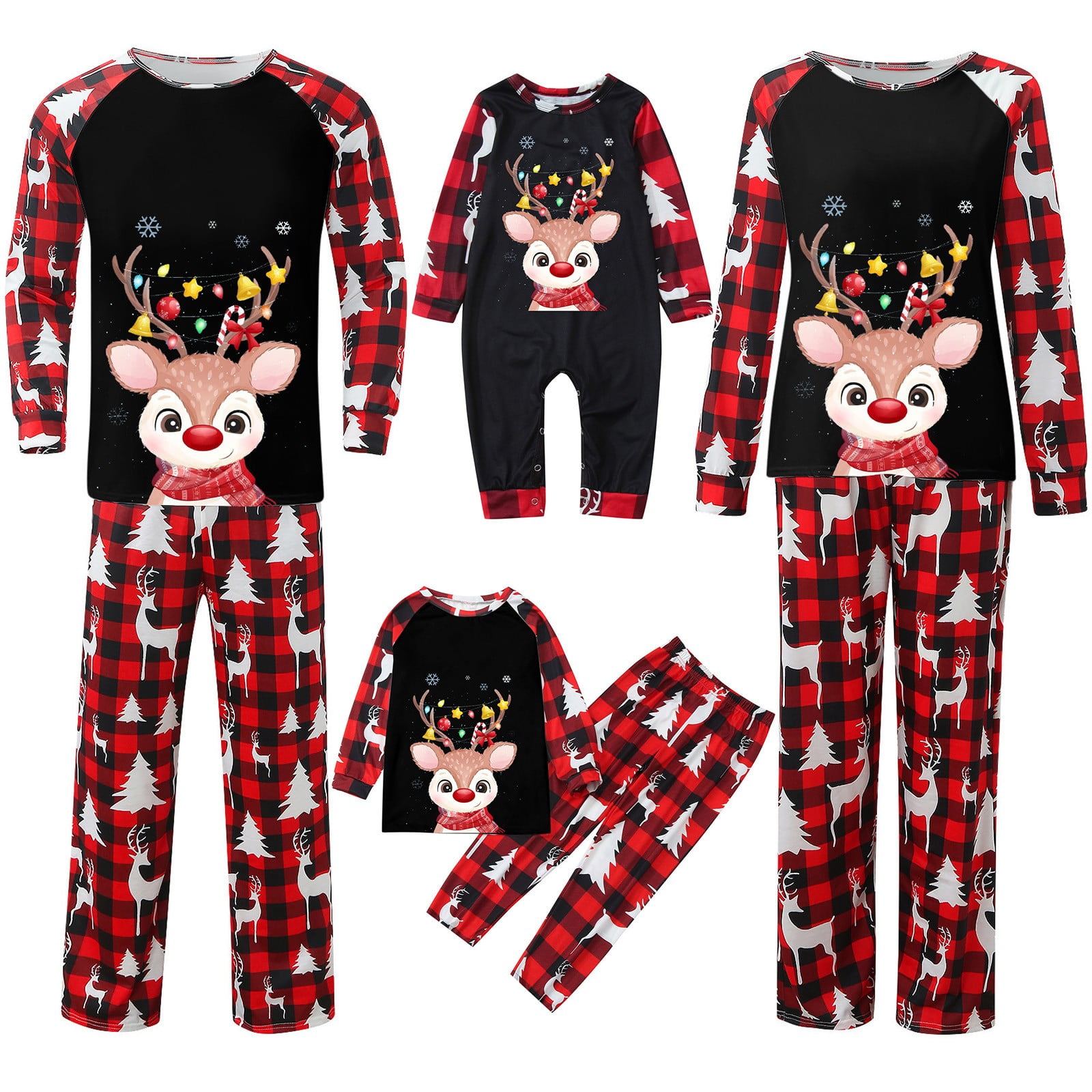 pseurrlt Christmas Pajamas for Family Clearance Boys Pajamas Size 14-16 Christmas Matching Family Pajamas Sets